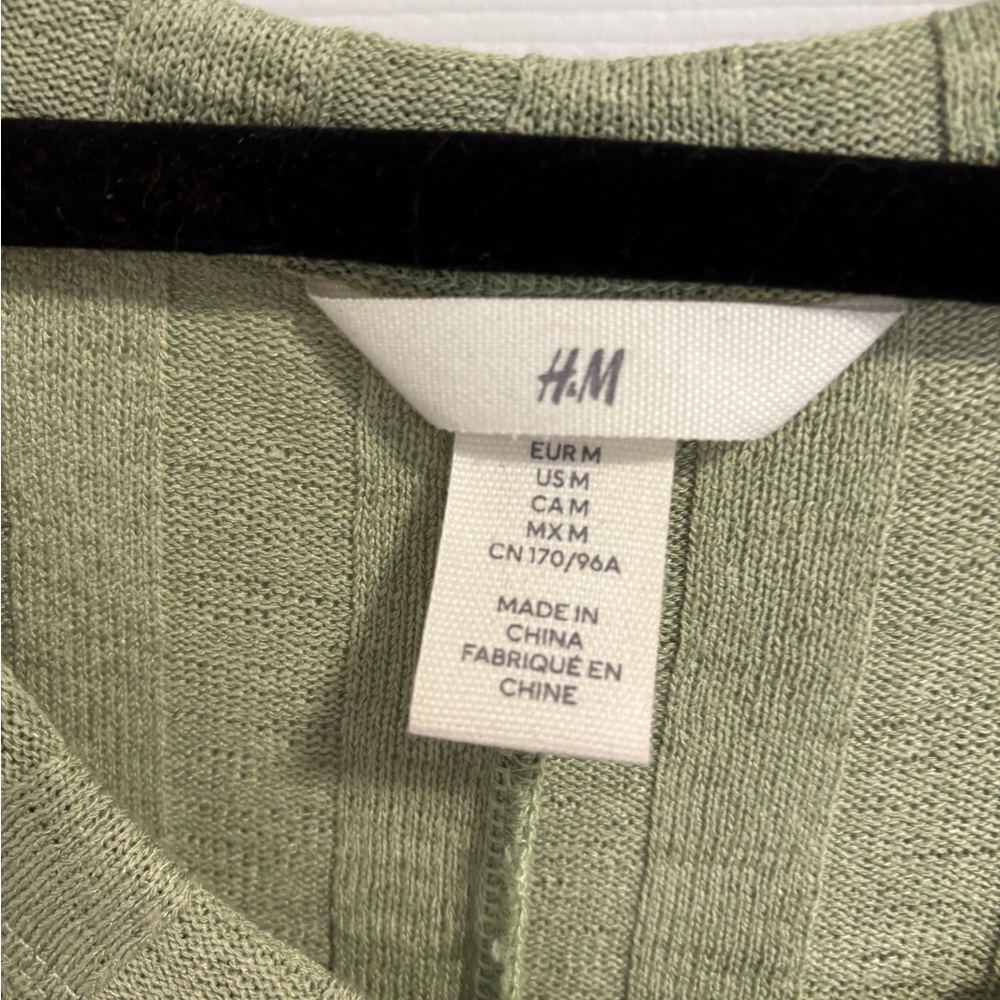 H&M Olive Green Ribbed Maxi Dress - Picture 2 of 2